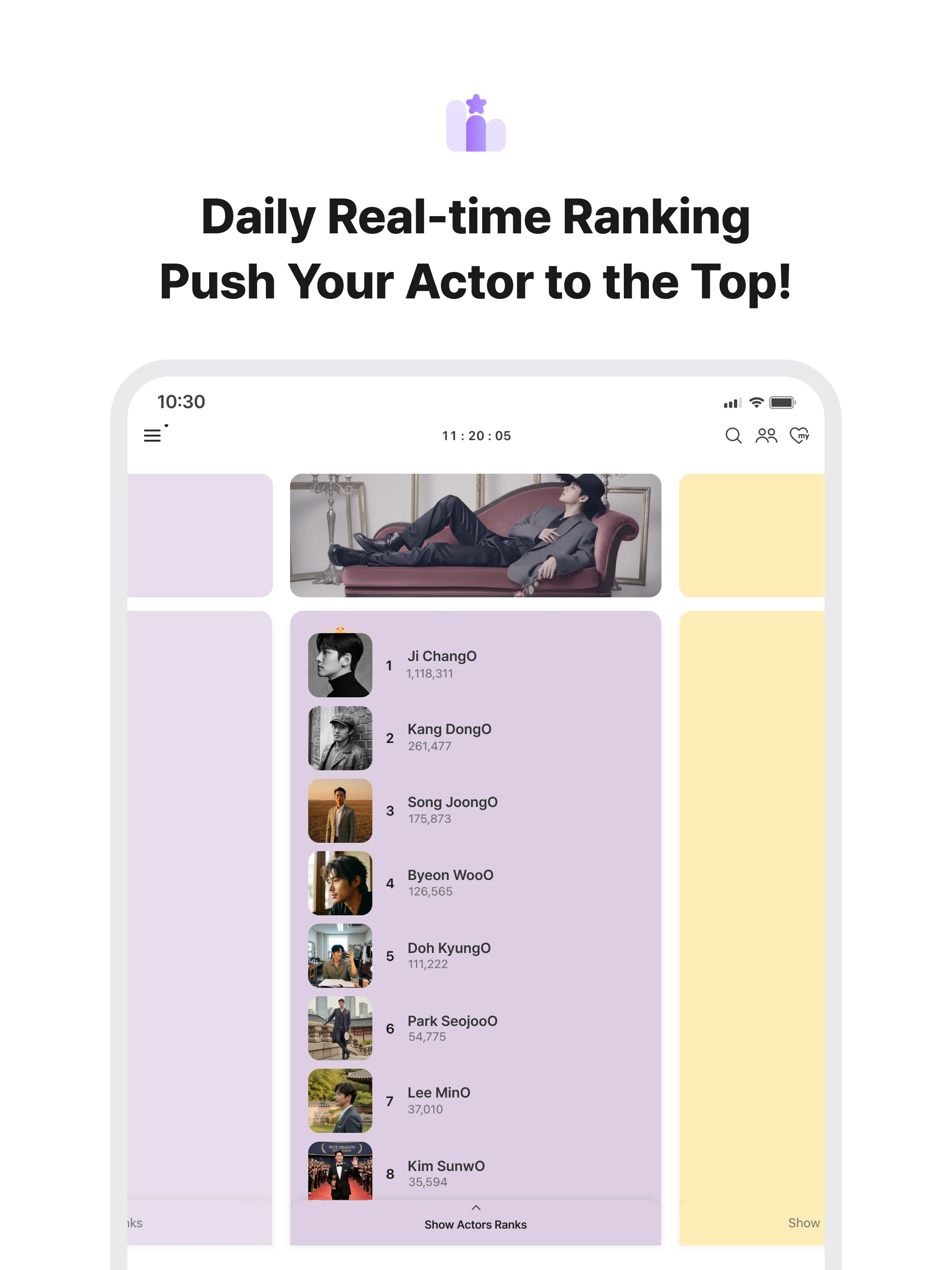 Kdrama Actor Vote&Rank screenshot